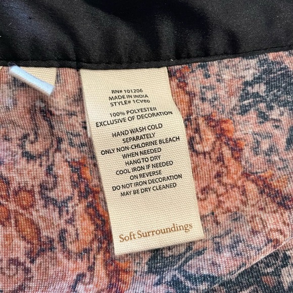 Soft Surroundings Velvet Kimono Wrap One Size Open Front Topper Jacket Boho - Picture 12 of 16